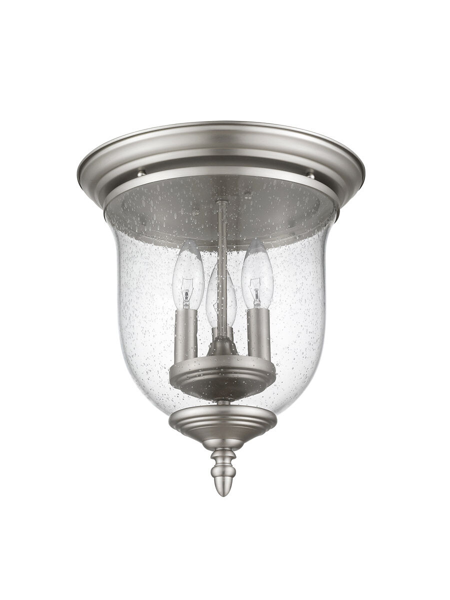 Legacy 3 Light 12 inch Brushed Nickel Flush Mount Ceiling Light