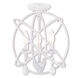 Aria 3 Light 15 inch Antique White Convertible Mini Chandelier/Ceiling Mount Ceiling Light