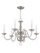 Williamsburgh 6 Light 24 inch Brushed Nickel Chandelier Ceiling Light