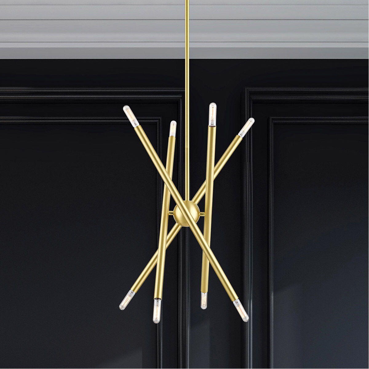 Soho 8 Light 19.5 inch Satin Brass Chandelier Ceiling Light