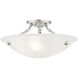 Oasis 3 Light 16 inch Brushed Nickel Semi-Flush Mount Ceiling Light