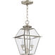 Westover 2 Light 9 inch Brushed Nickel Outdoor Pendant Lantern