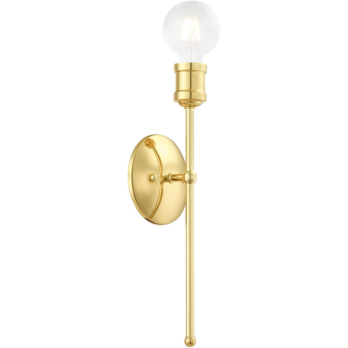 Lansdale 1 Light 5 inch Polished Brass ADA Sconce Wall Light