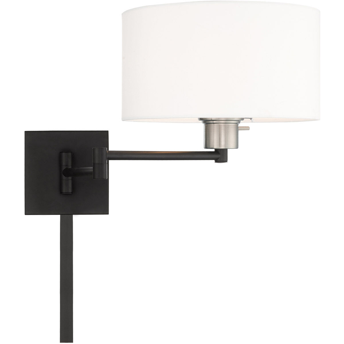 Allison 24 inch 100.00 watt Black Swing Arm Wall Lamp Wall Light