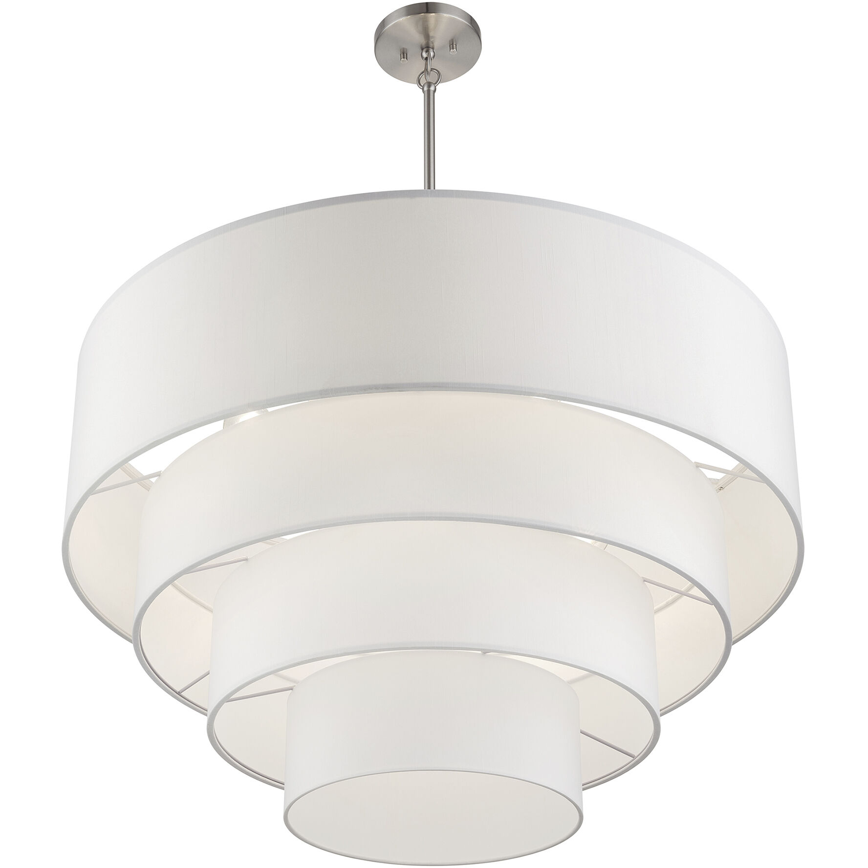 Manorwood 8 Light 35 inch Brushed Nickel Pendant Chandelier Ceiling Light