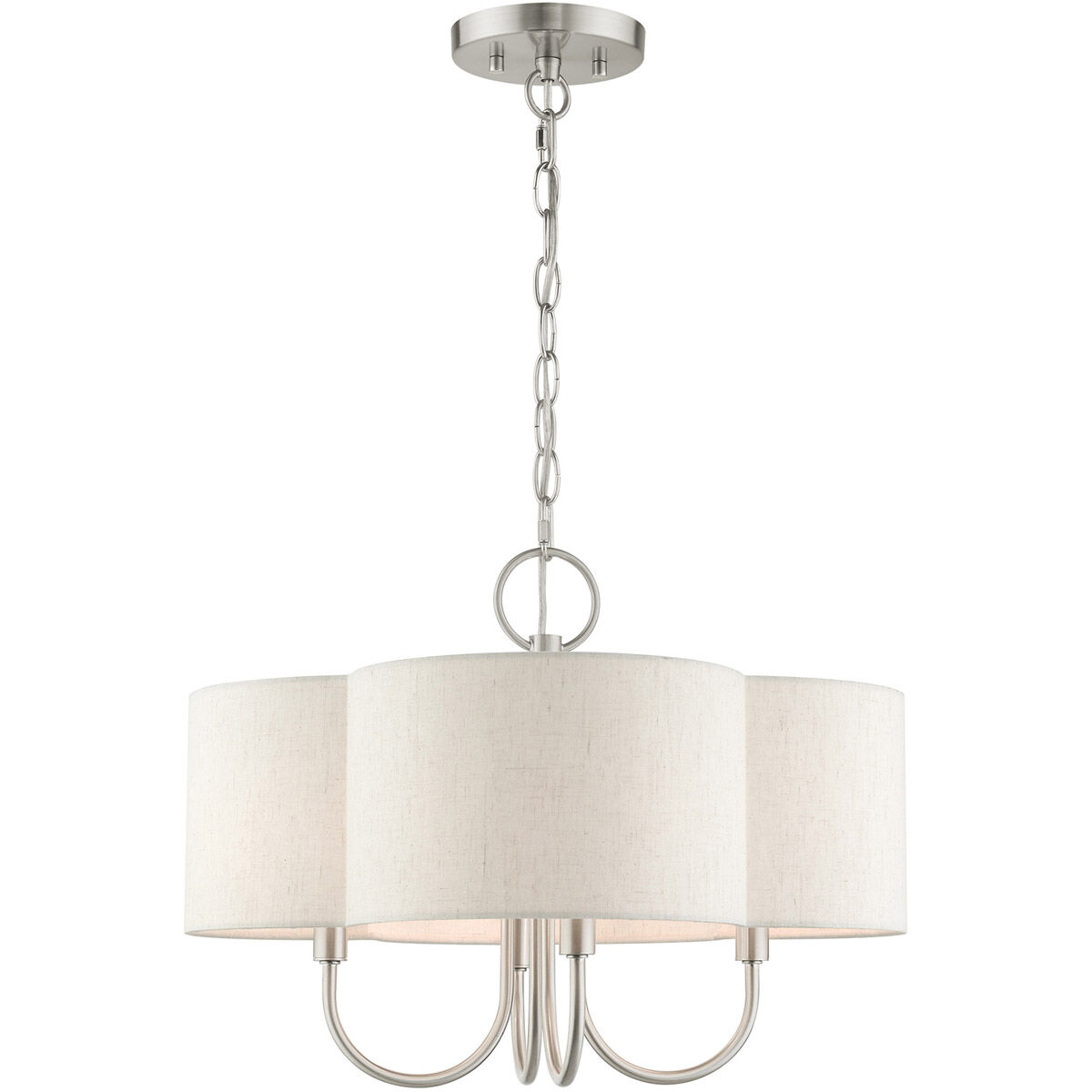 Solstice 4 Light 18 inch Brushed Nickel Chandelier Ceiling Light