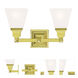 Mission 2 Light 15 inch Polished Brass Bath Vanity Wall Light