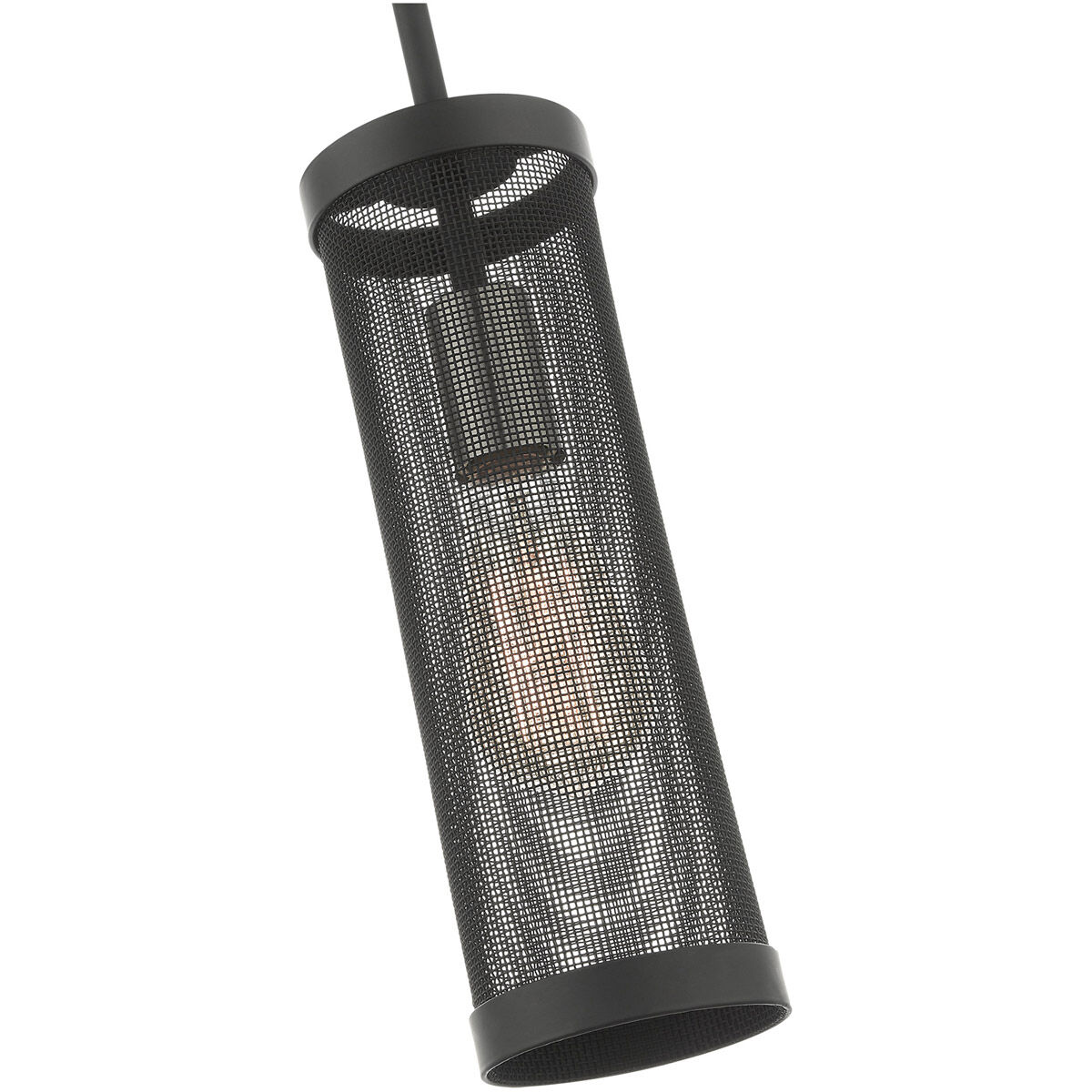 Industro 1 Light 5 inch Black with Brushed Nickel Accents Pendant Ceiling Light