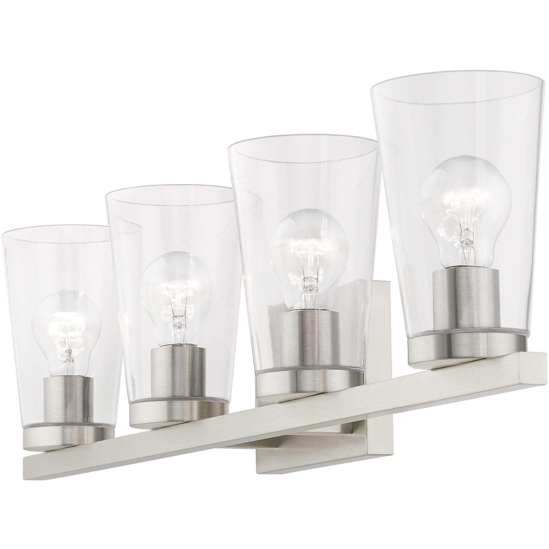 Cityview 4 Light 32 inch Brushed Nickel Vanity Sconce Wall Light, Large