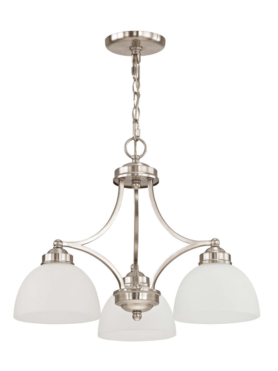 Somerset 3 Light 20 inch Brushed Nickel Chandelier Ceiling Light