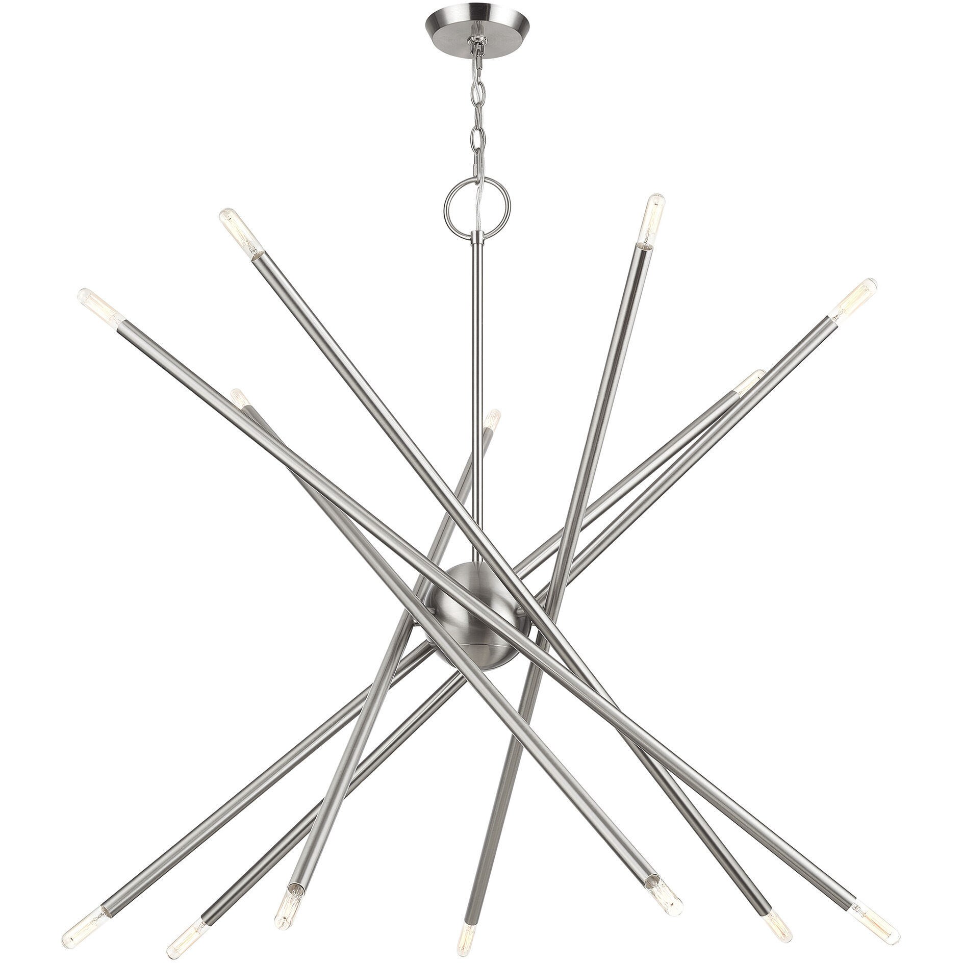 Soho 14 Light 40 inch Brushed Nickel Foyer Chandelier Ceiling Light