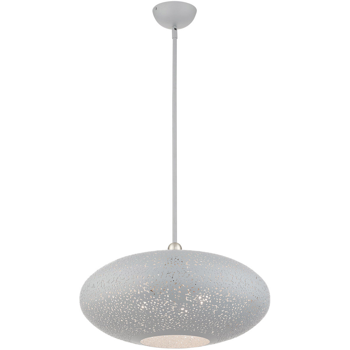Charlton 3 Light 20 inch Nordic Gray with Brushed Nickel Accents Pendant Ceiling Light