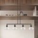 Glendon 4 Light 8.25 inch Bronze Large Linear Chandelier Ceiling Light