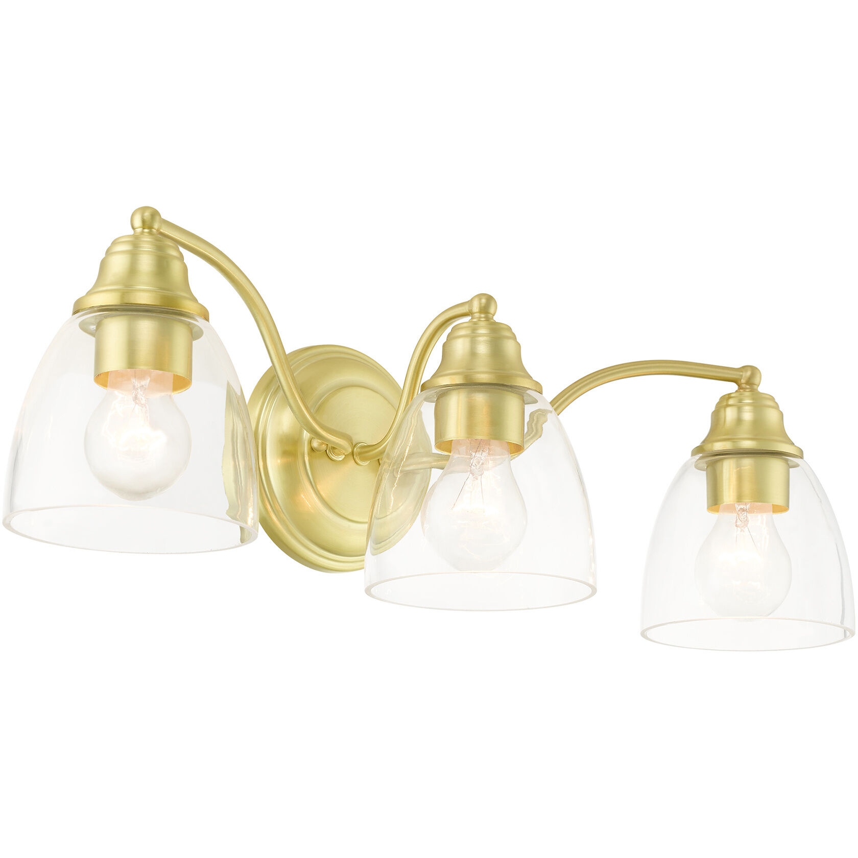 Montgomery 3 Light 23 inch Satin Brass Vanity Sconce Wall Light