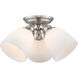 Somerville 3 Light 14 inch Brushed Nickel Semi-Flush Mount Ceiling Light