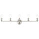 Lansdale 5 Light 34 inch Brushed Nickel Vanity Sconce Wall Light