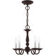 Williamsburgh 5 Light 13 inch Bronze Convertible Mini Chandelier/Ceiling Mount Ceiling Light