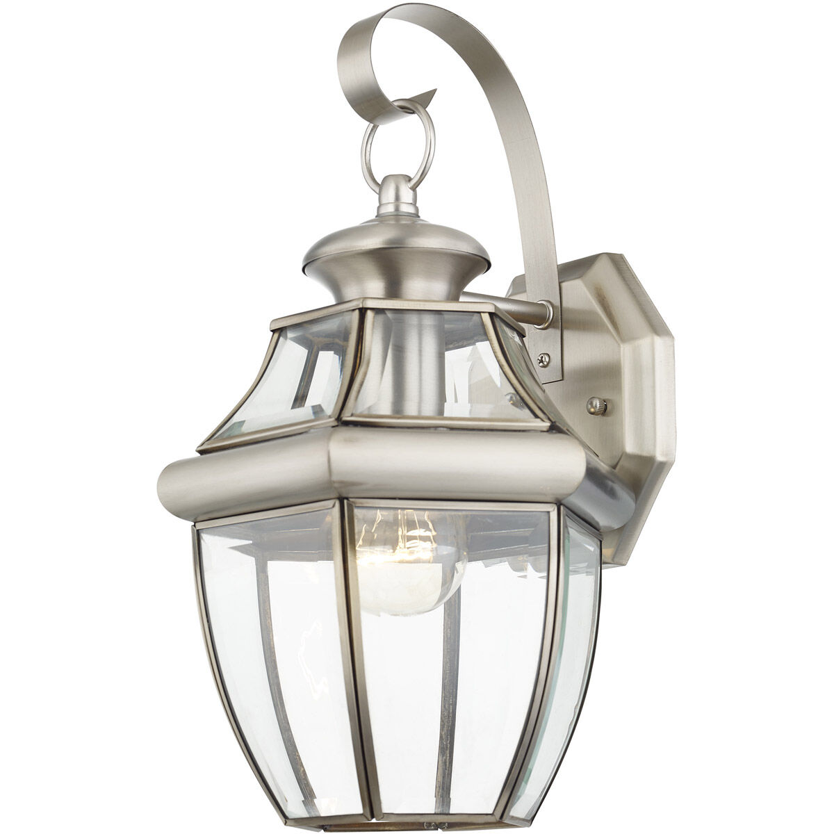 Monterey 1 Light 13 inch Brushed Nickel Outdoor Wall Lantern