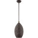 Charlton 1 Light 9 inch Bronze with Antique Brass Accents Pendant Ceiling Light