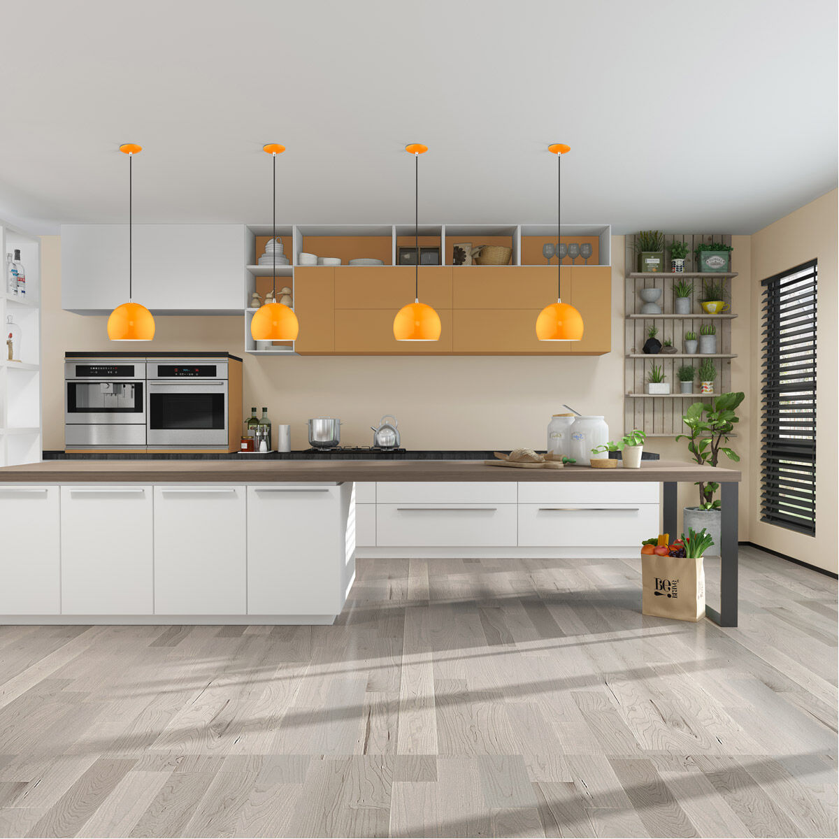 Allison 1 Light 10 inch Shiny Orange Mini Pendant Ceiling Light