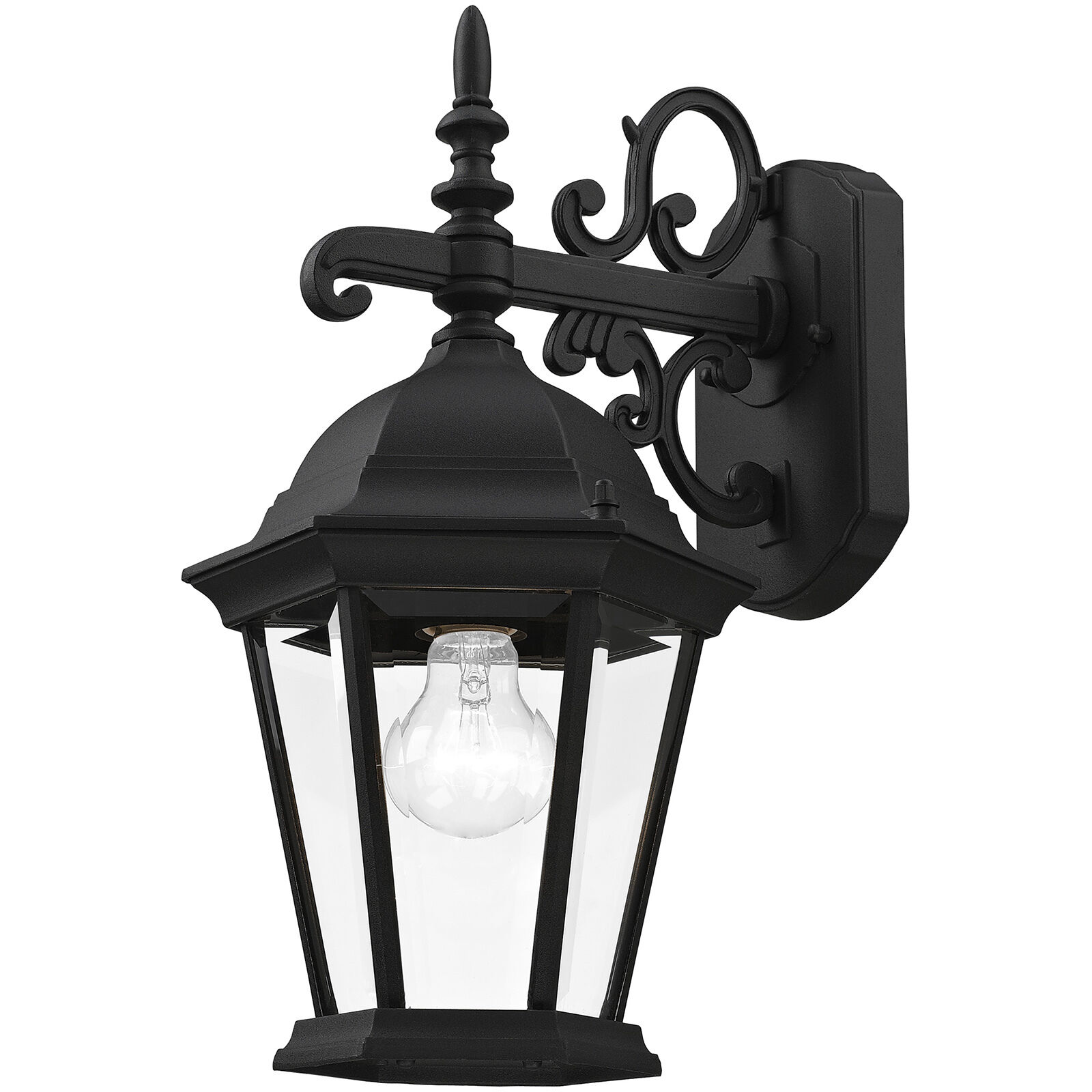 Hamilton 1 Light 15 inch Textured Black Outdoor  Wall Lantern