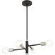 Bannister 4 Light 18 inch Black Chandelier Ceiling Light