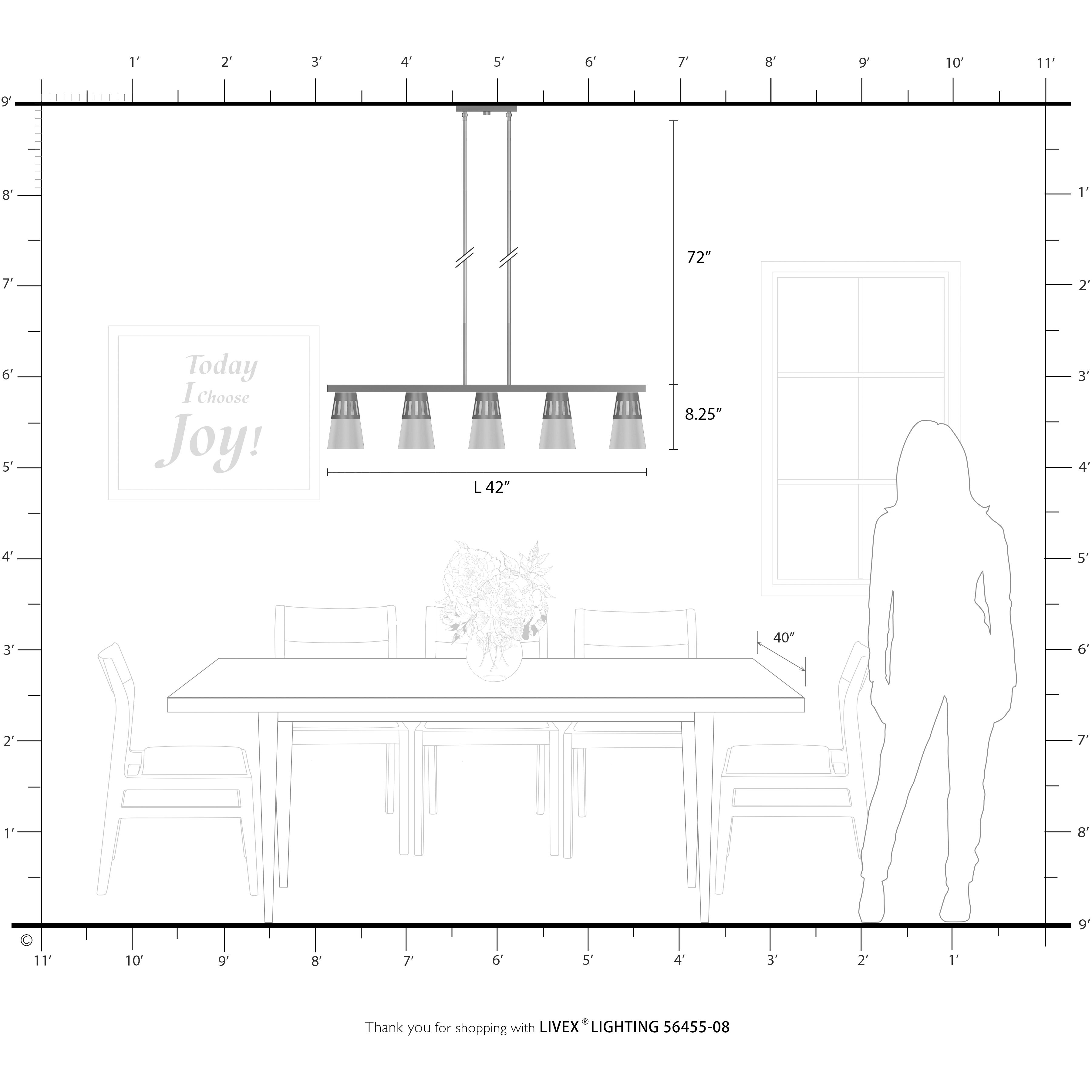 Bennington 5 Light 4.75 inch Natural Brass Large Linear Chandelier Ceiling Light