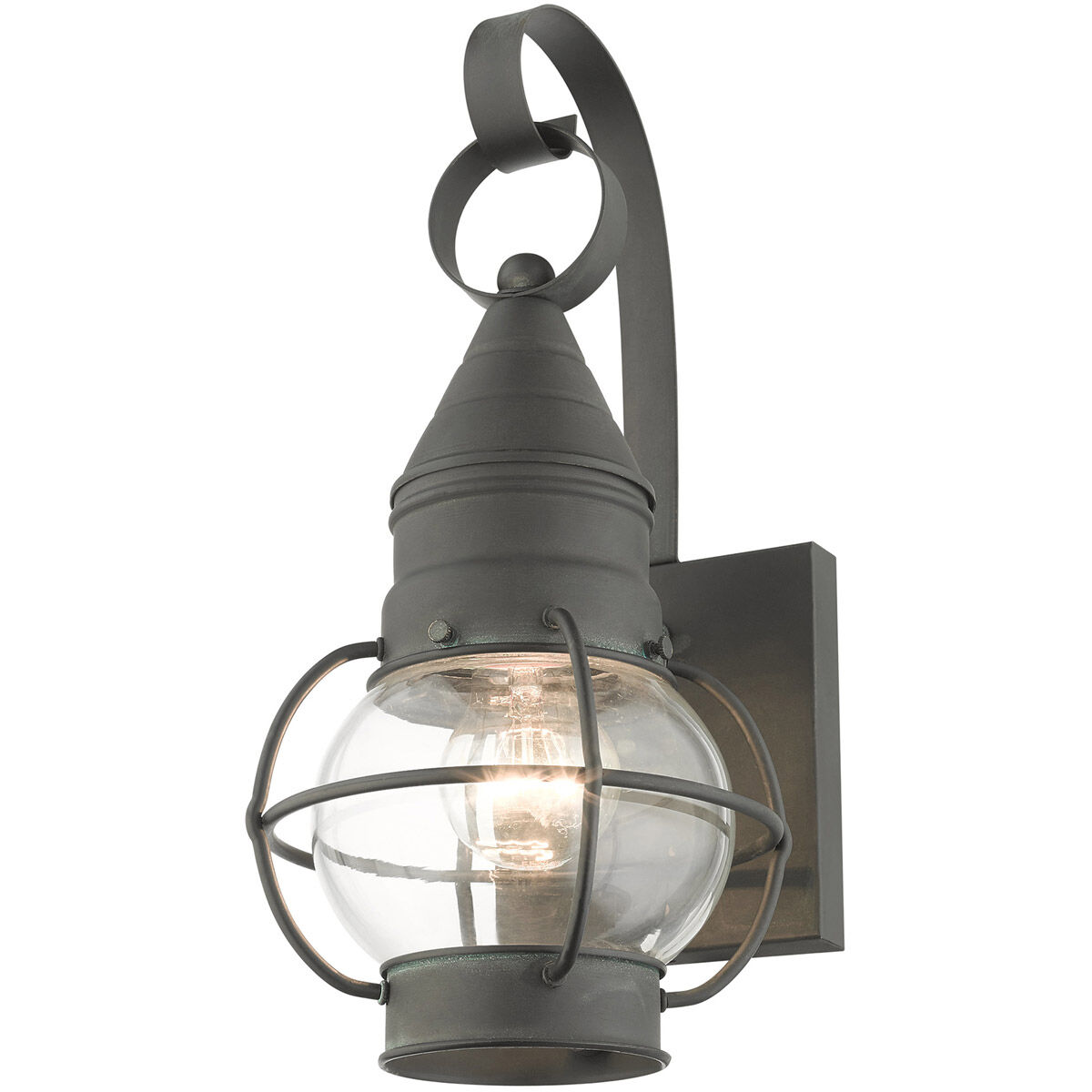 Newburyport 1 Light 14 inch Charcoal Outdoor Wall Lantern