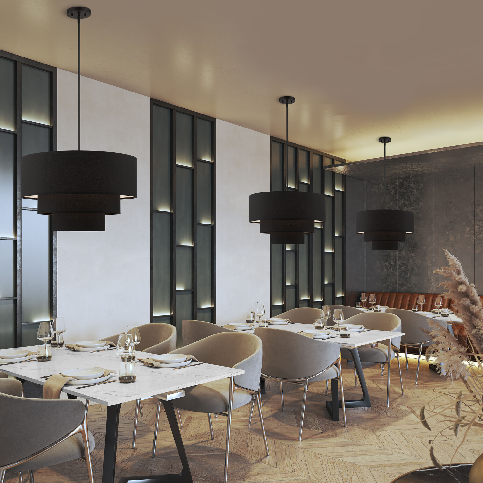 Bainbridge 4 Light 23 inch Black Pendant Chandelier Ceiling Light