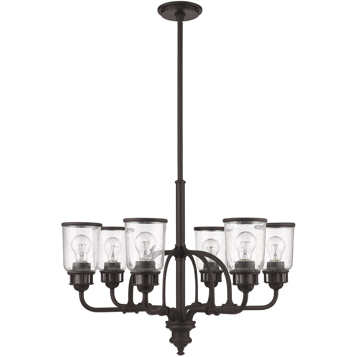 Lawrenceville 6 Light 26.25 inch Bronze Chandelier Ceiling Light