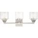 Aragon 3 Light 23 inch Brushed Nickel Bath Vanity Wall Light