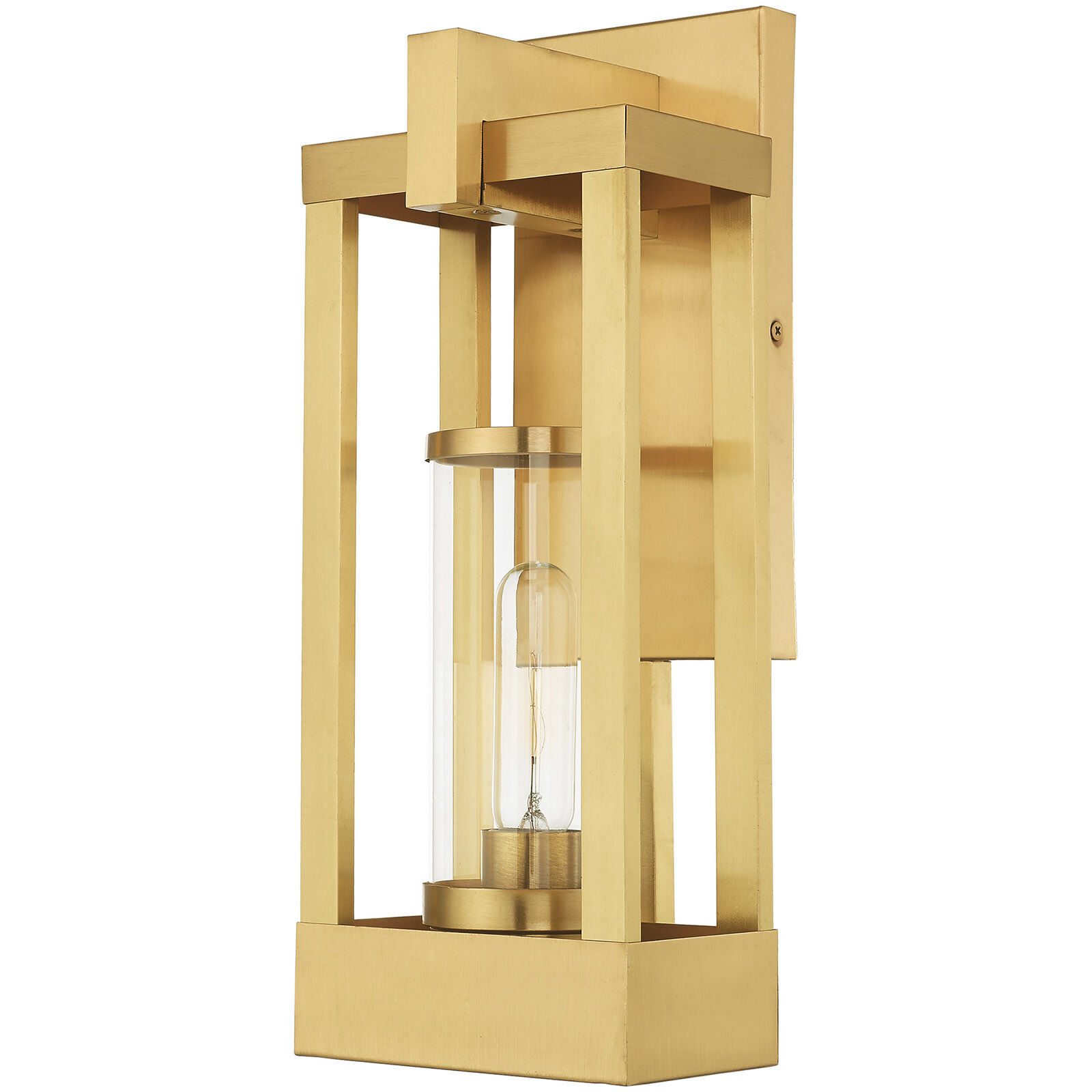 Delancey 1 Light 16 inch Satin Brass Outdoor Wall Lantern