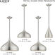 Allison 1 Light 14 inch Brushed Aluminum Mini Pendant Ceiling Light