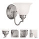 Essex 1 Light 6.25 inch Brushed Nickel Bath Vanity Wall Light
