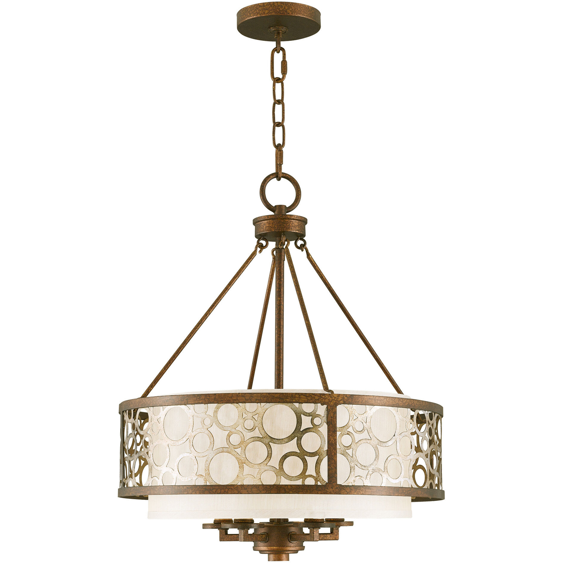 Avalon 5 Light 18 inch Palacial Bronze with Gilded Accents Chandelier Ceiling Light
