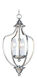 Home Basics 3 Light 10 inch Brushed Nickel Convertible Mini Chandelier/Ceiling Mount Ceiling Light