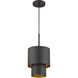Zolana 1 Light 8.5 inch Bronze Mini Pendant Ceiling Light