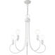 Bari 5 Light 25 inch White Chandelier Ceiling Light