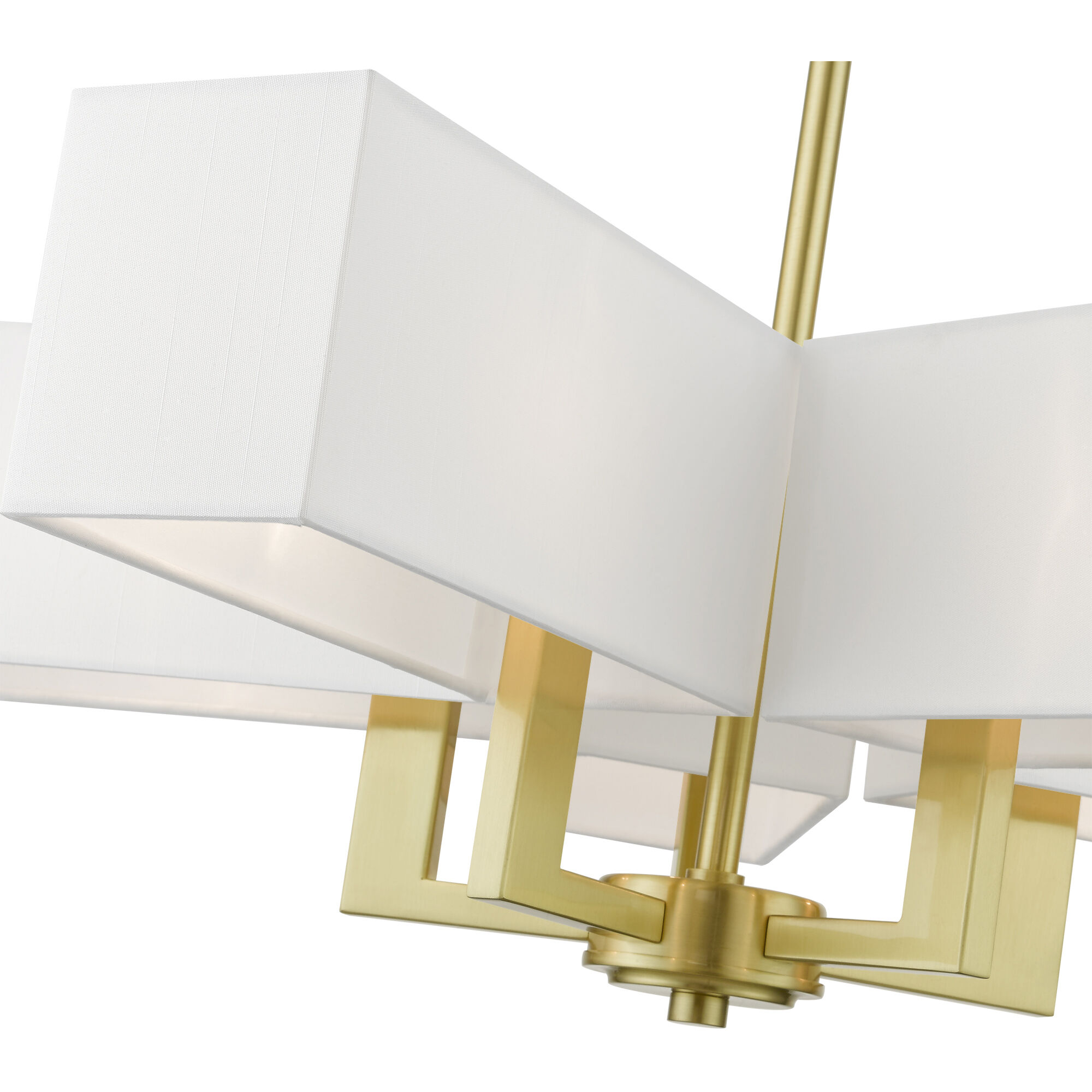 Rubix 5 Light 26 inch Satin Brass Chandelier Ceiling Light in Black