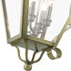 Adams 4 Light 14.25 inch Antique Brass with Brushed Nickel Finish Cluster Outdoor Extra Large Wall Lantern Wall Light