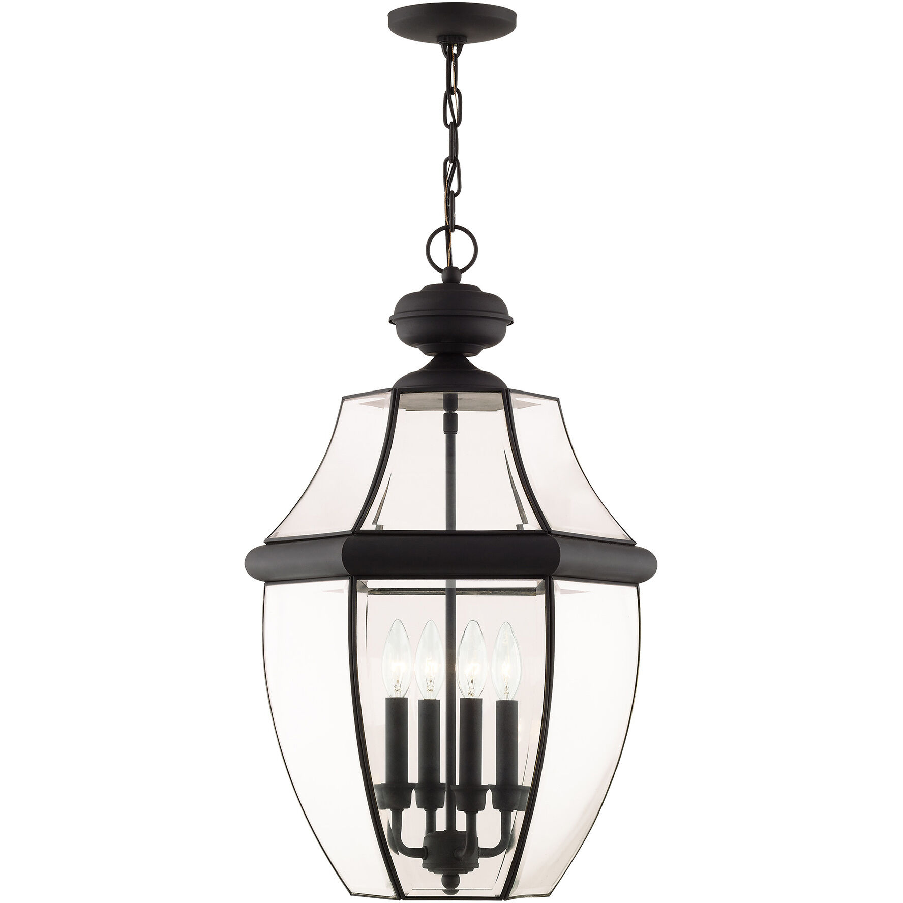 Monterey 4 Light 16 inch Black Outdoor Pendant Lantern