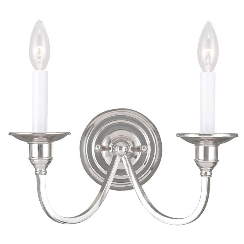 Cranford 2 Light 13 inch Polished Nickel Wall Sconce Wall Light