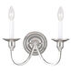 Cranford 2 Light 13 inch Polished Nickel Wall Sconce Wall Light