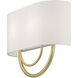 Stratton 2 Light 15 inch Soft Gold ADA Wall Sconce Wall Light