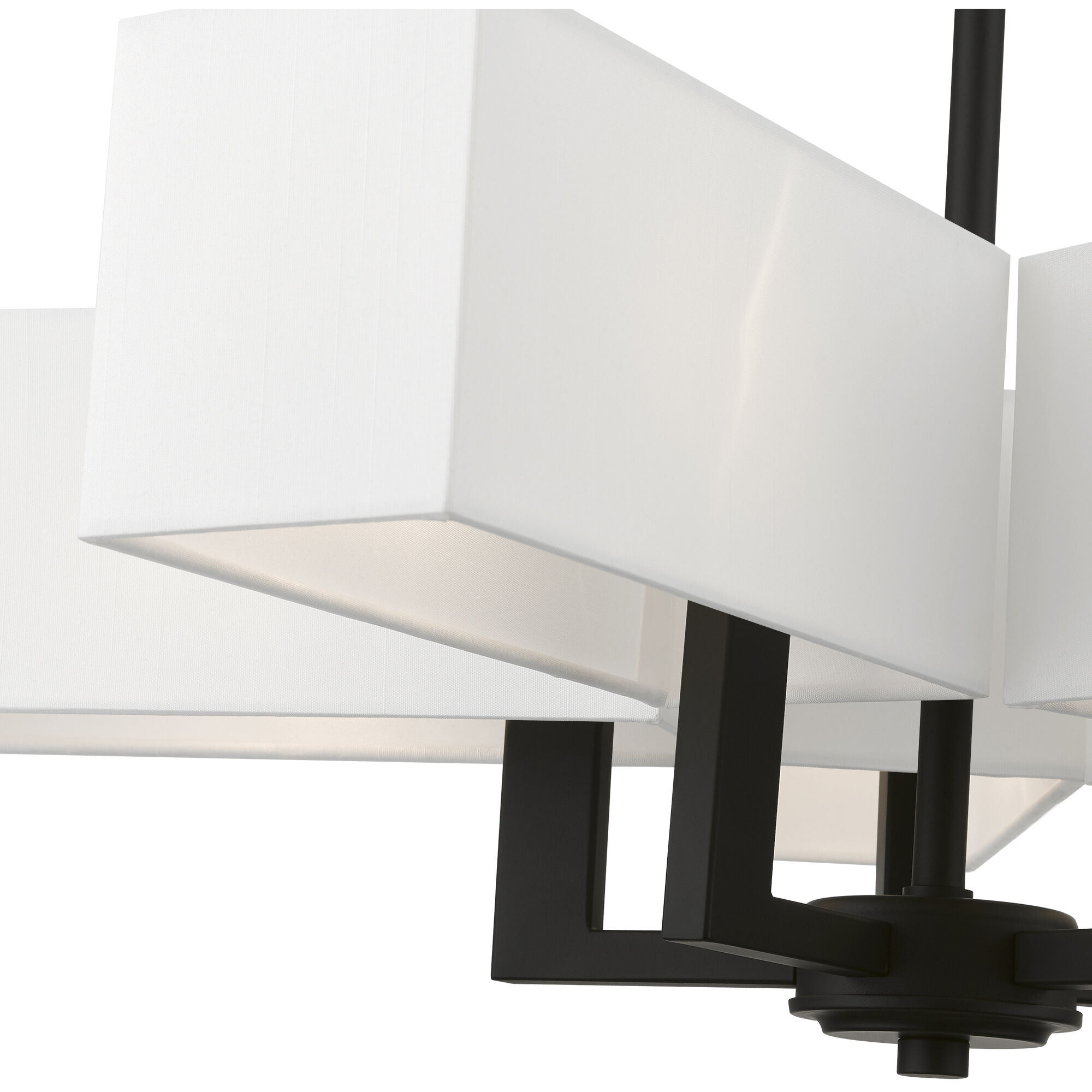 Rubix 5 Light 26 inch Black Chandelier Ceiling Light in Satin Brass