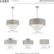 Brookmeade 4 Light 23 inch Brushed Nickel Pendant Chandelier Ceiling Light