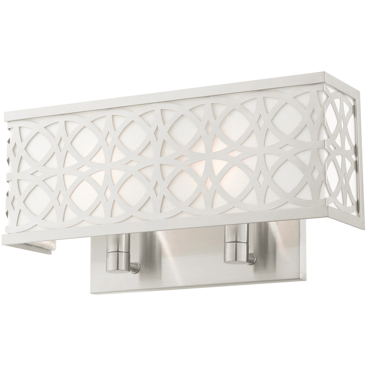 Calinda 2 Light 15 inch Brushed Nickel ADA ADA Double Sconce Wall Light