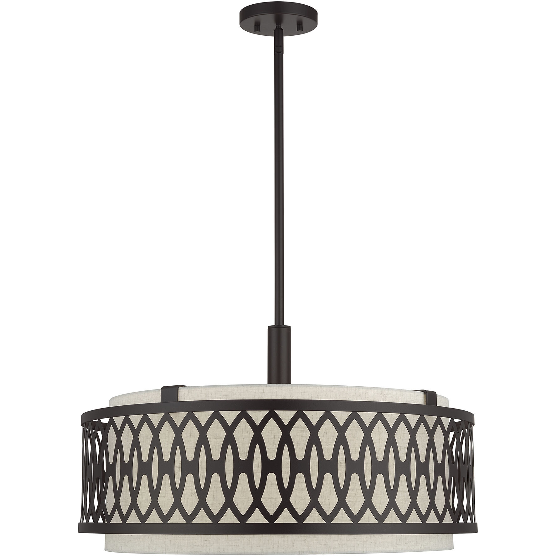 Vistaview 5 Light 24 inch English Bronze Pendant Chandelier Ceiling Light