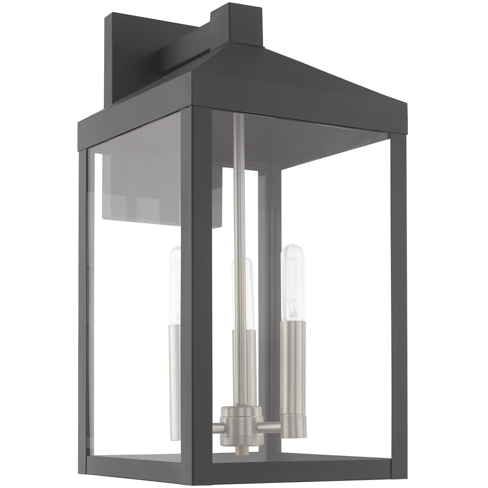 Nyack 3 Light 17.5 inch Scandinavian Gray Outdoor Wall Lantern