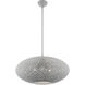 Charlton 3 Light 24 inch Nordic Gray with Brushed Nickel Accents Pendant Ceiling Light